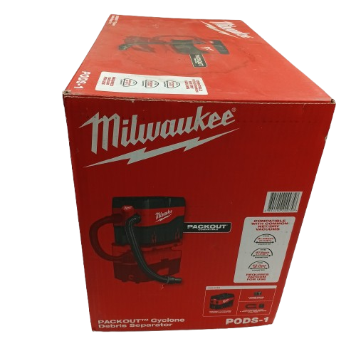 Milwaukee Packout Cyclone Debris Separator PODS-1, Like New In Box, With 3x Attachments **CONSIGNMENT ITEM** (NA 1388031)