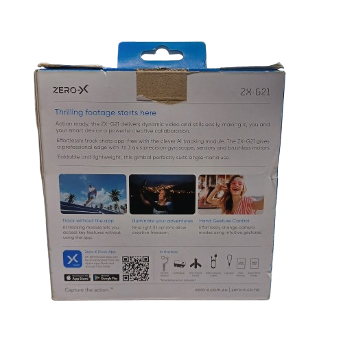 Zero-X ZX-G21 3-Axis Gimbal with AI Tracking and Fill Light (lel)