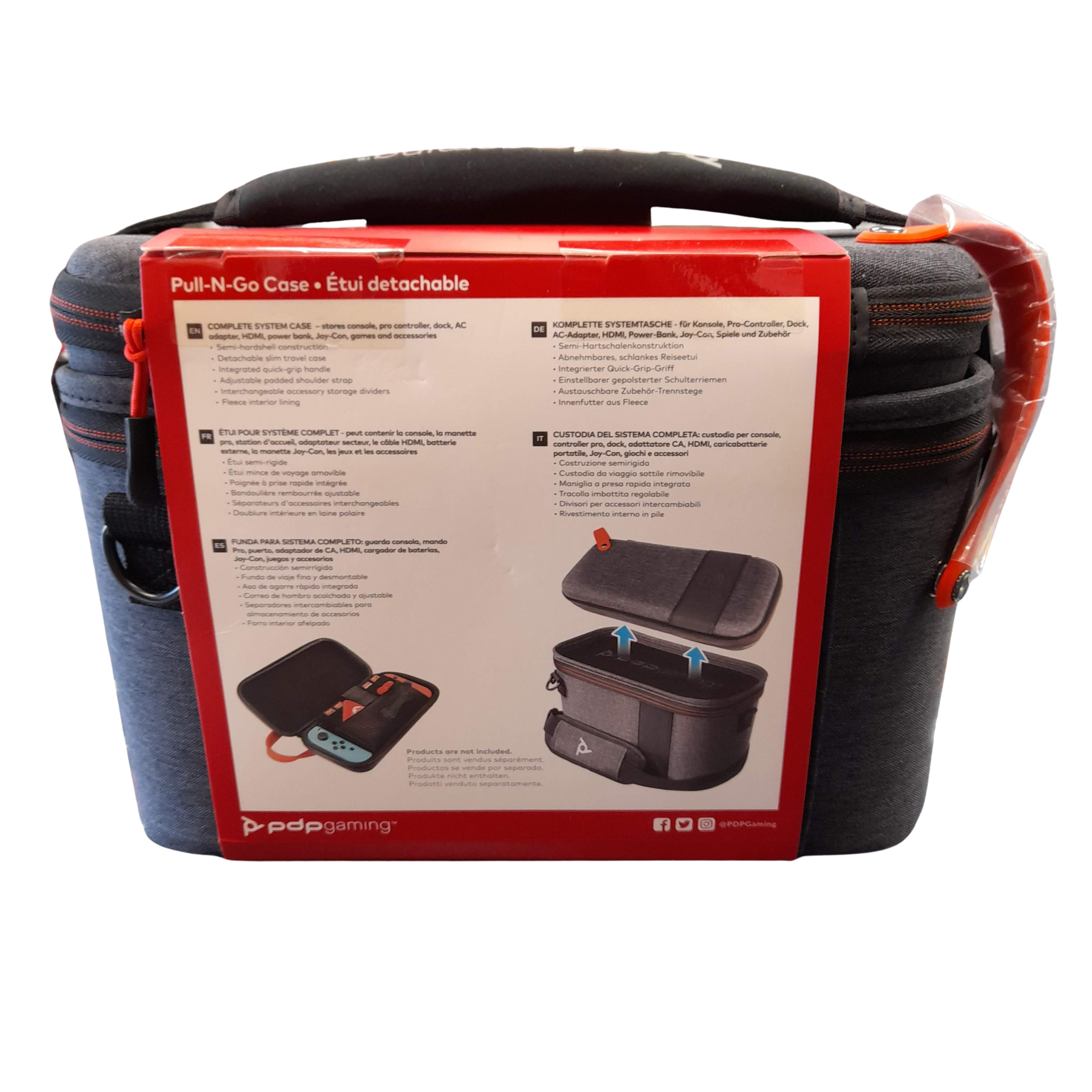 PDP Gaming Pull-N-Go Case Grey Like New SECOND HAND Condition (GE 1417612)