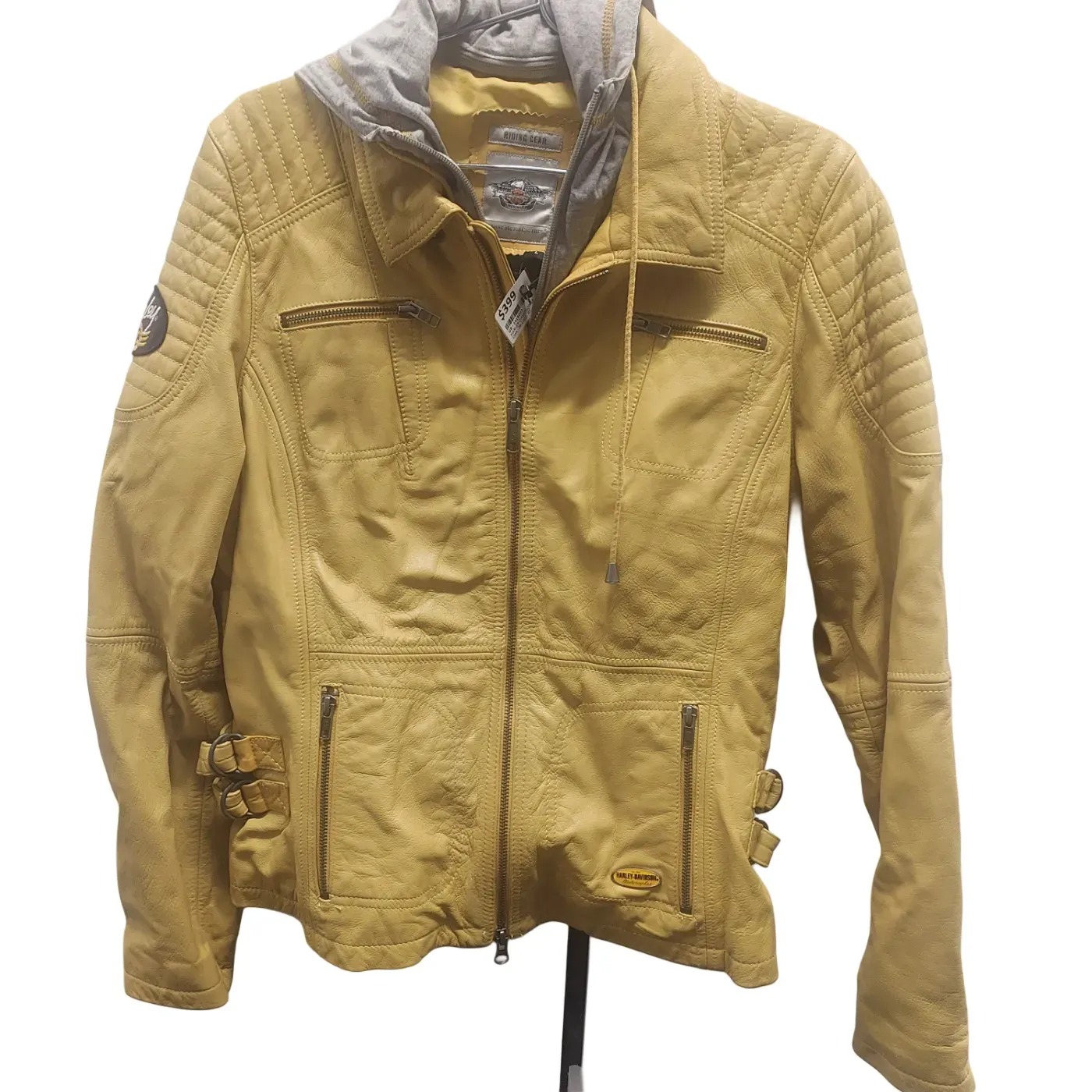 Harley Davidson Leather Jacket 2 In 1 Yellow Ladies (1419207) (GB)