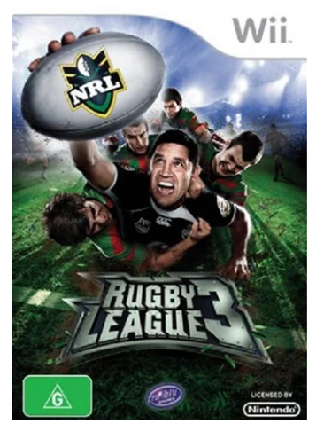 Rugby League 3 Wii Game Acceptable With Manual