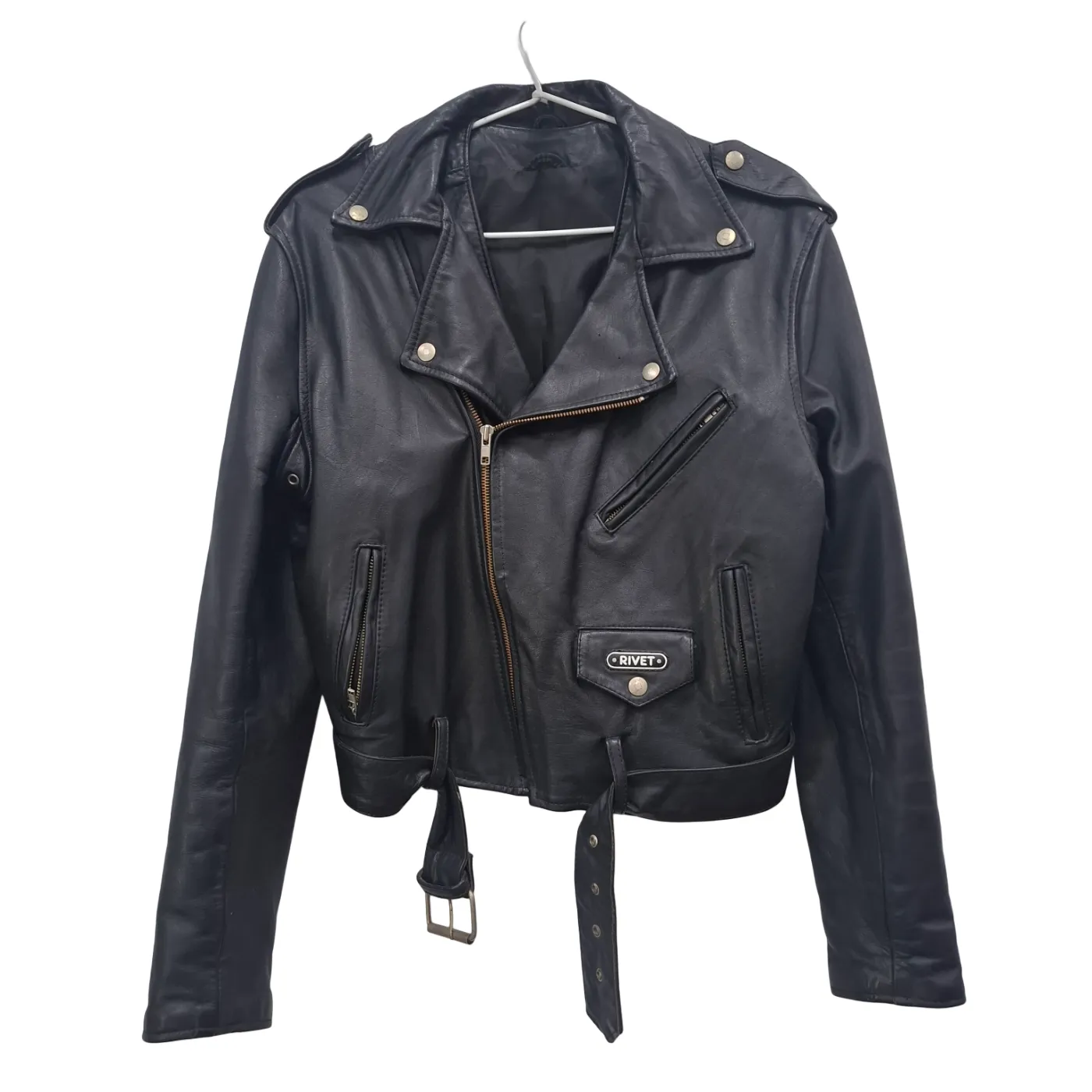 Rivet Motorcycle Jacket Original Highway Black + Vest – Ladies 14 (WR)
