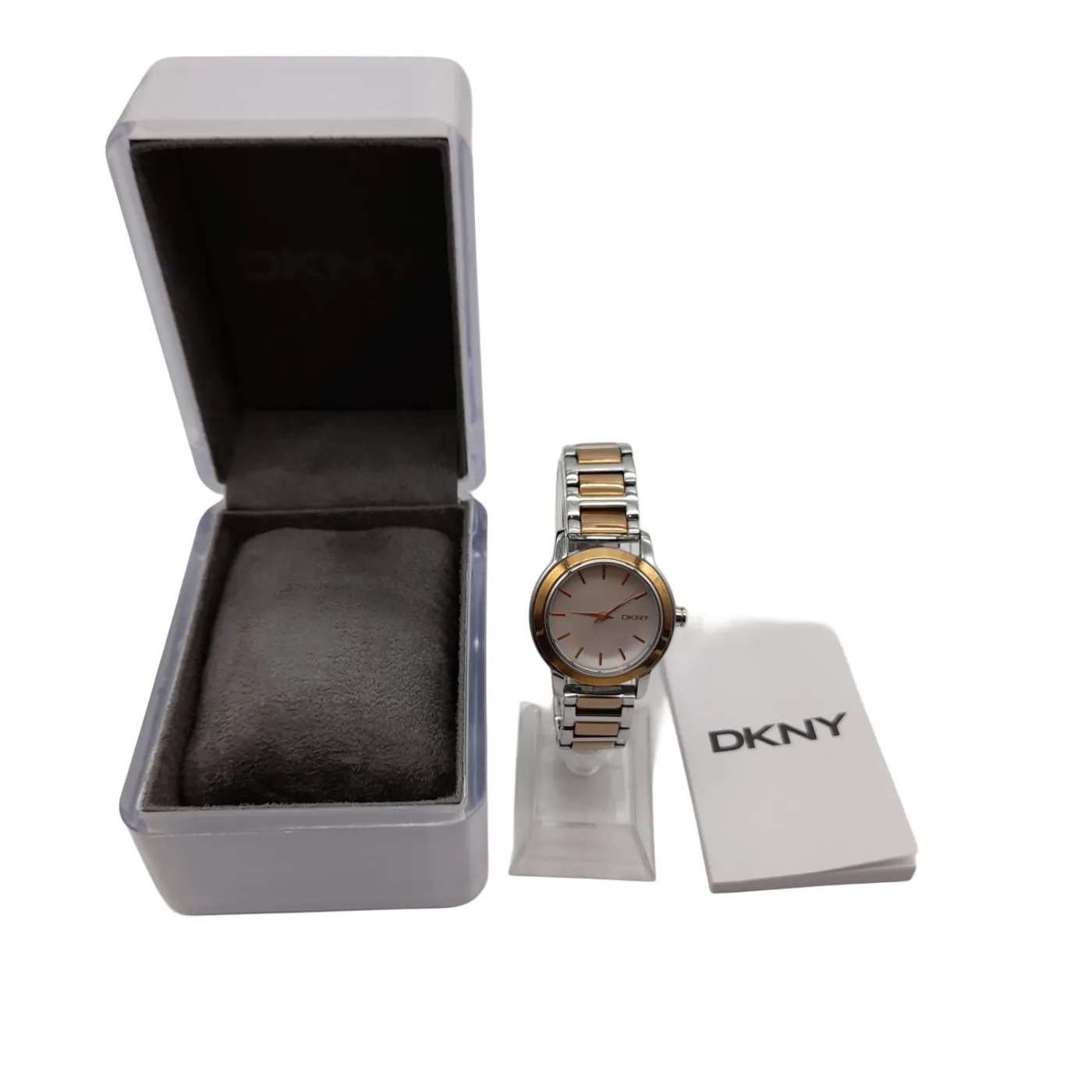DKNY NY-2211 Silver And Gold Stainless Steel Analogue Watch With Box (WL1417376)