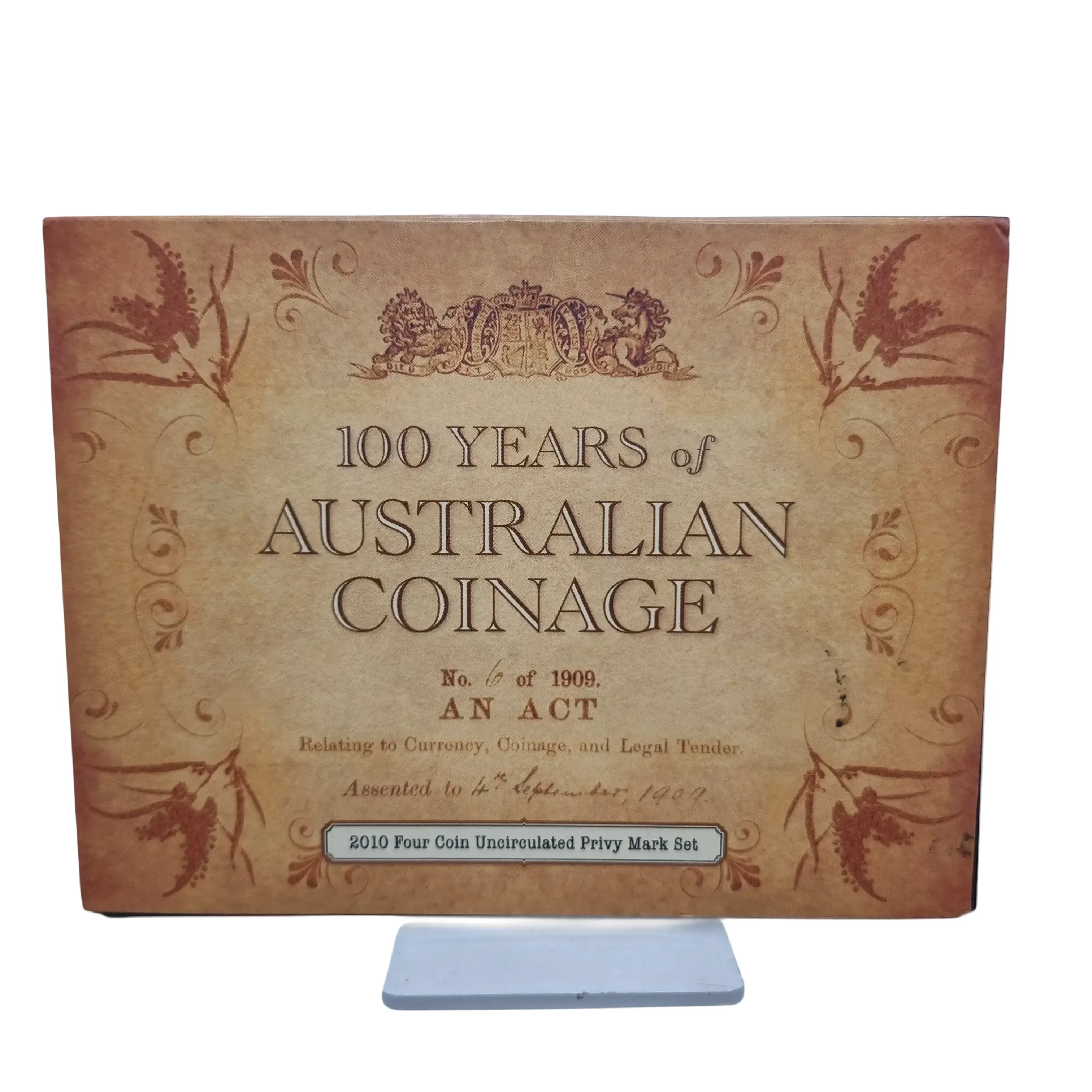 Royal Australian Mint: 2010 100 Years Of Australian Coinage $1 Uncirculated Four Coin Set