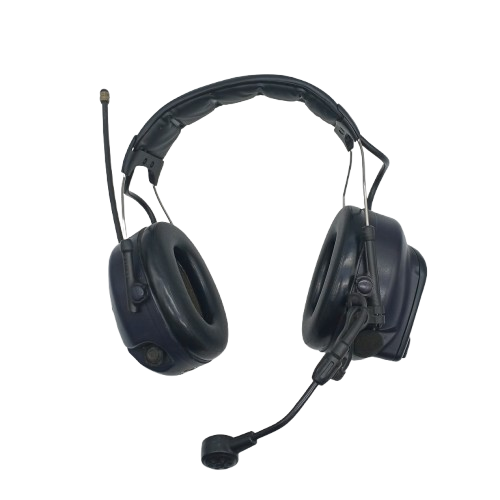 3M UU010265963 (MT73H7A4310WS6AZ) PELTOR 2-Way Class 5 LiteCom Plus Headband Earmuffs, Dark Blue, USED Condition, With Manual, Hygiene Kit, Li-Ion Battery, Mic Protector, USB Cable, USB Wall Adaptor (WR)