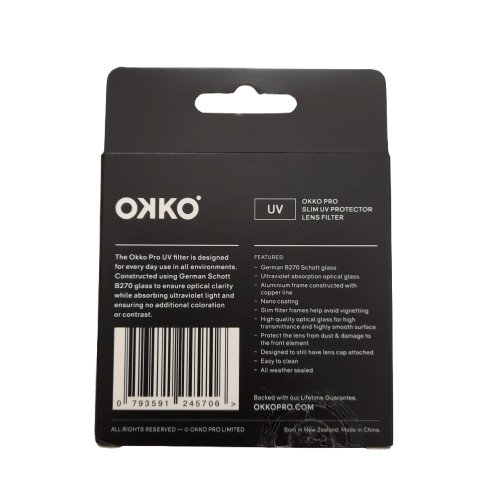 OKKO Slim UV Protector 77mm Lens Filter in Box (LN)