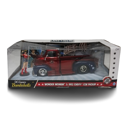DC Bombshells Wonder Woman 1952 Chevy COE Pickup 1:24 Scale Diecast Model (CP)