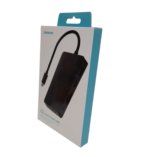 J.Burrows USB-C to 9-in-1 Multi Port Hub Like New (JN)