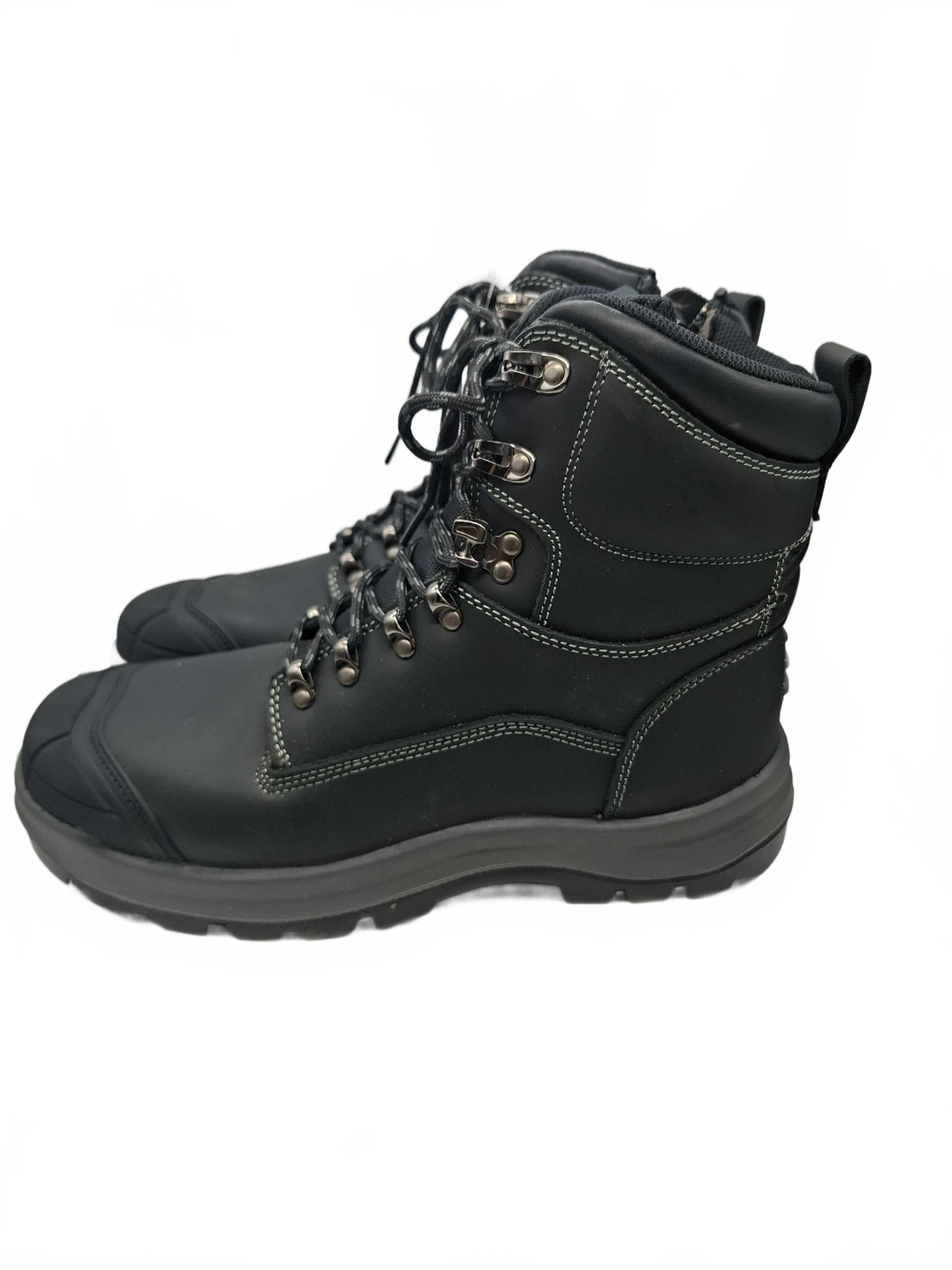 JBS Roadtrain Zip Safety Work Boots 9F1BXD1 Black Mens Size US 10 (WR1427789)