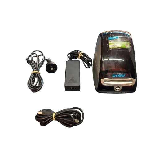 Dymo LabelWriter 450, Black + Silver, Acceptable Condition, With USB Cable, Power Cable + Small Roll Of Labels