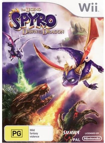 Nintendo Wii The Legend Of Spyro Dawn Of The Dragon, Excellent Condition, With Case + Manual (LE 1235831)