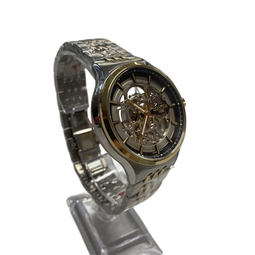 Roamer Competence Skeleton IV 43mm Silver Skeleton Dial Stainless Steel Bracelet (NG)