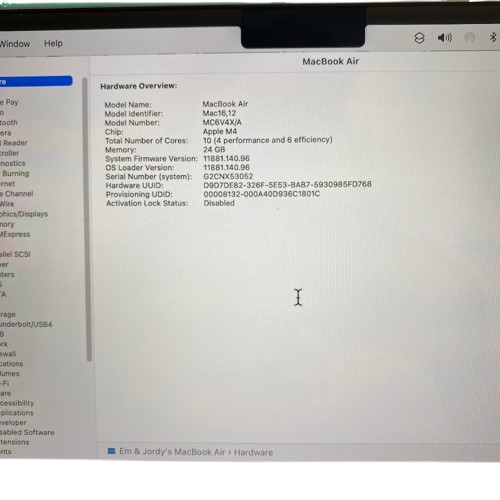 Apple MacBook Air 13-inch M4 10-Core 24GB RAM 512GB SSD Sky Blue (MC6V4X/A) (NG)