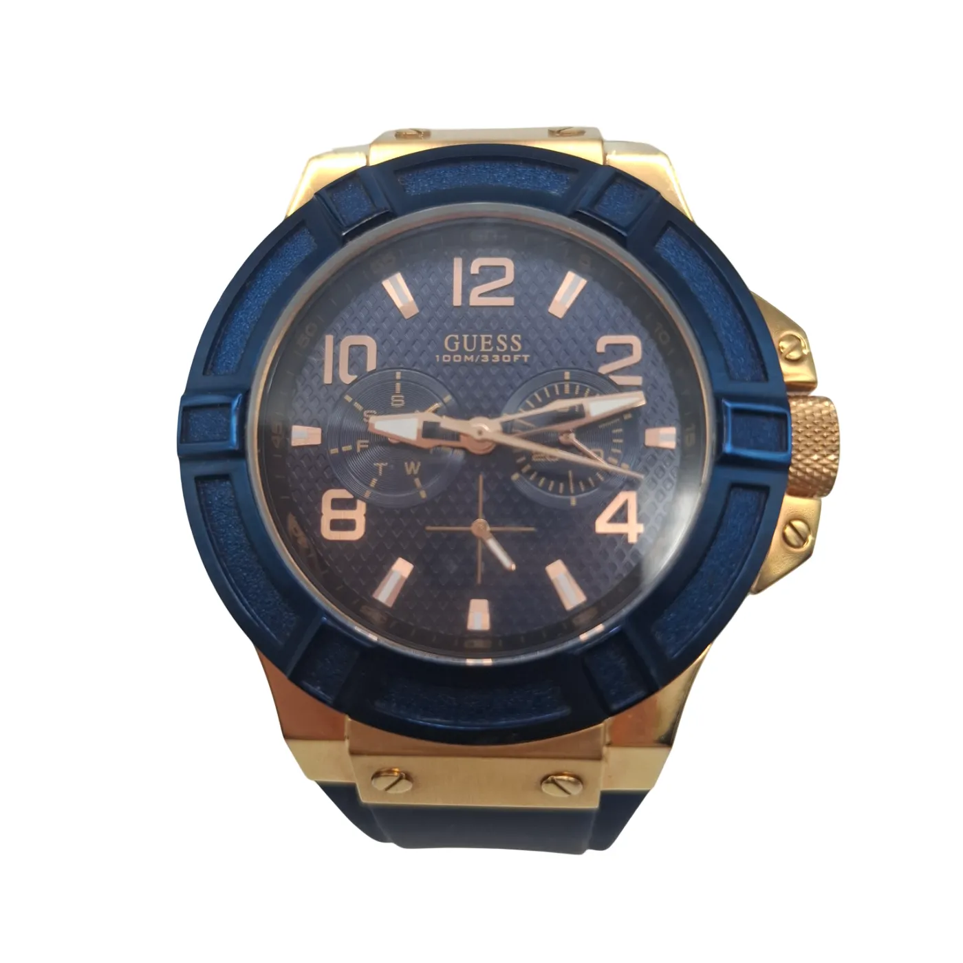 GUESS Men’s Rigor Blue Dial Watch W0247G3 (WR 1399892)