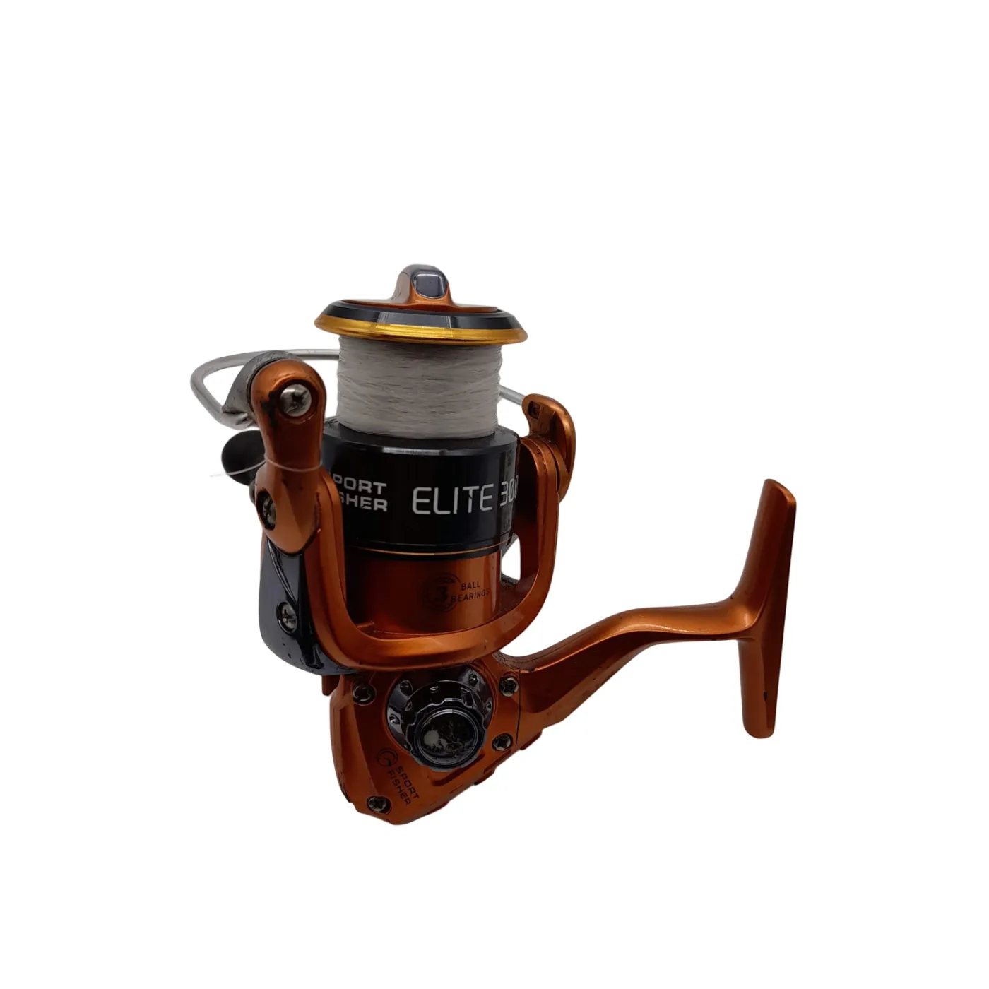 Sport Fisher Fishing Reel Orange/Black with White Line Elite 3000 *Broken Sold as is* (WL1392152)