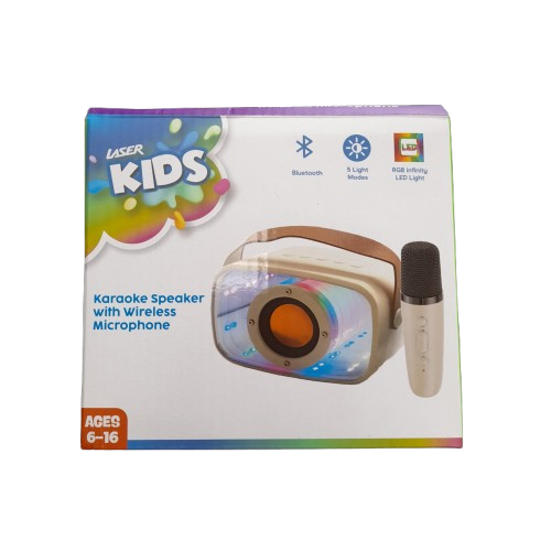 Lazer Kids Karaoke Speaker SP-KAIFL-355 Cream In The Box (MR)