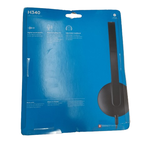 Logitech H340 Corded USB Headset Black  (LN)