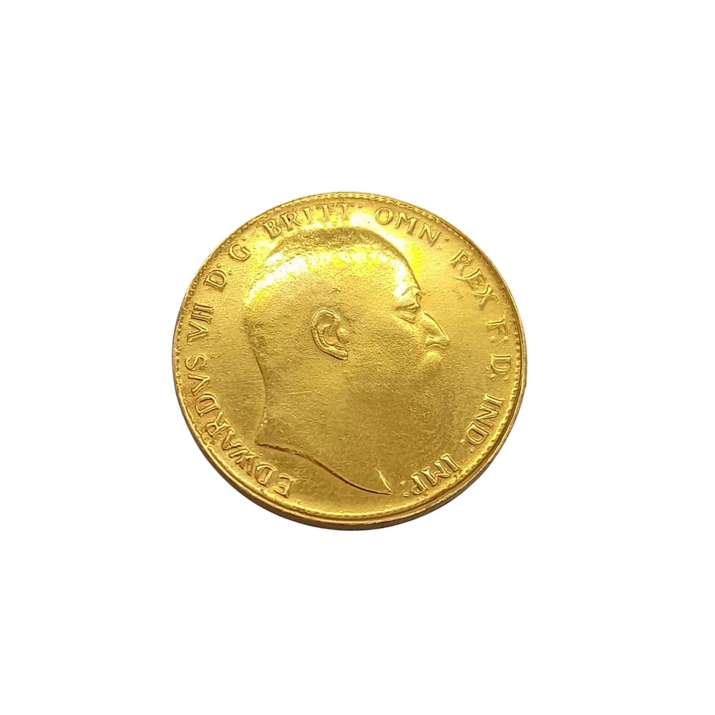 1908 British Full Sovereign Coin 22ct Yellow Gold 7.9 Grams In Coin Capsule (WL1418573)