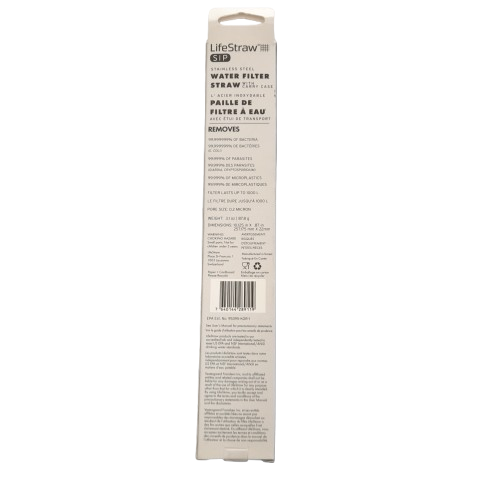 LifeStraw 95395-K0R-1 Stainless Steel Water Filter Straw (LN)