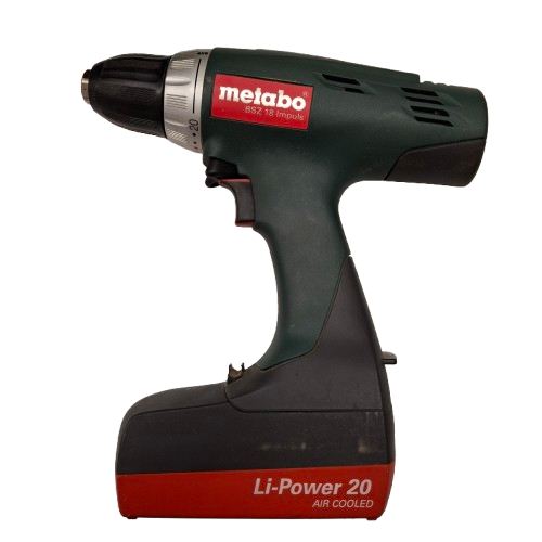 Metabo BSZ 18 Impuls Cordless Drill Kit – 2 Batteries, Charger & Green Carry Case (JN)