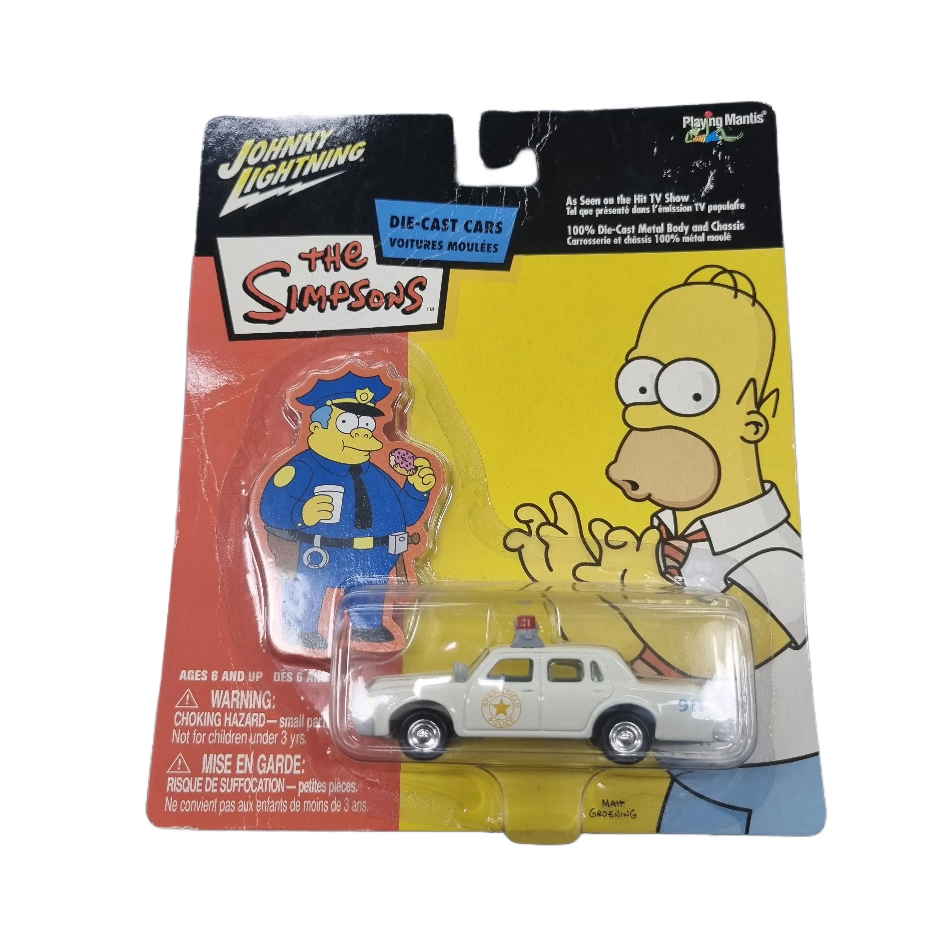 Johnny Lightning 2003 Diecast Car, The Simpsons “Chief Wiggum’s Police Cruiser”
