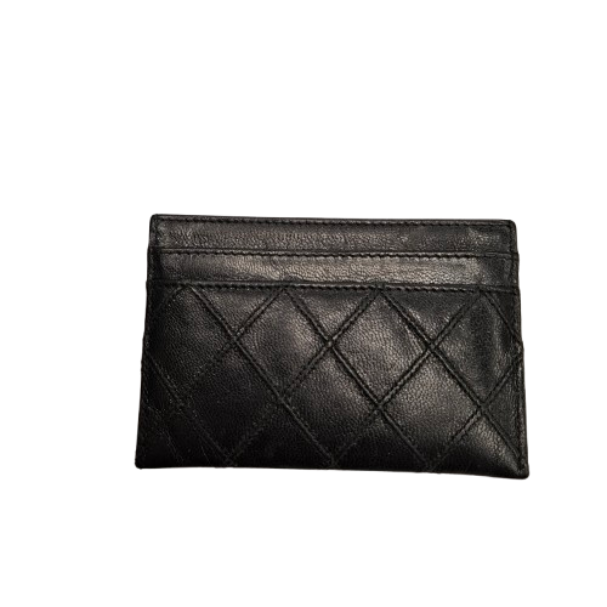 CHANEL Black Leather Wallet  (JN)
