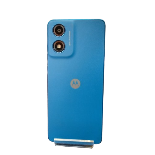 Motorolla G04 64GB Satin Blue Mobile Phone Sold As Is Cracked Screen Missing Sim Tray