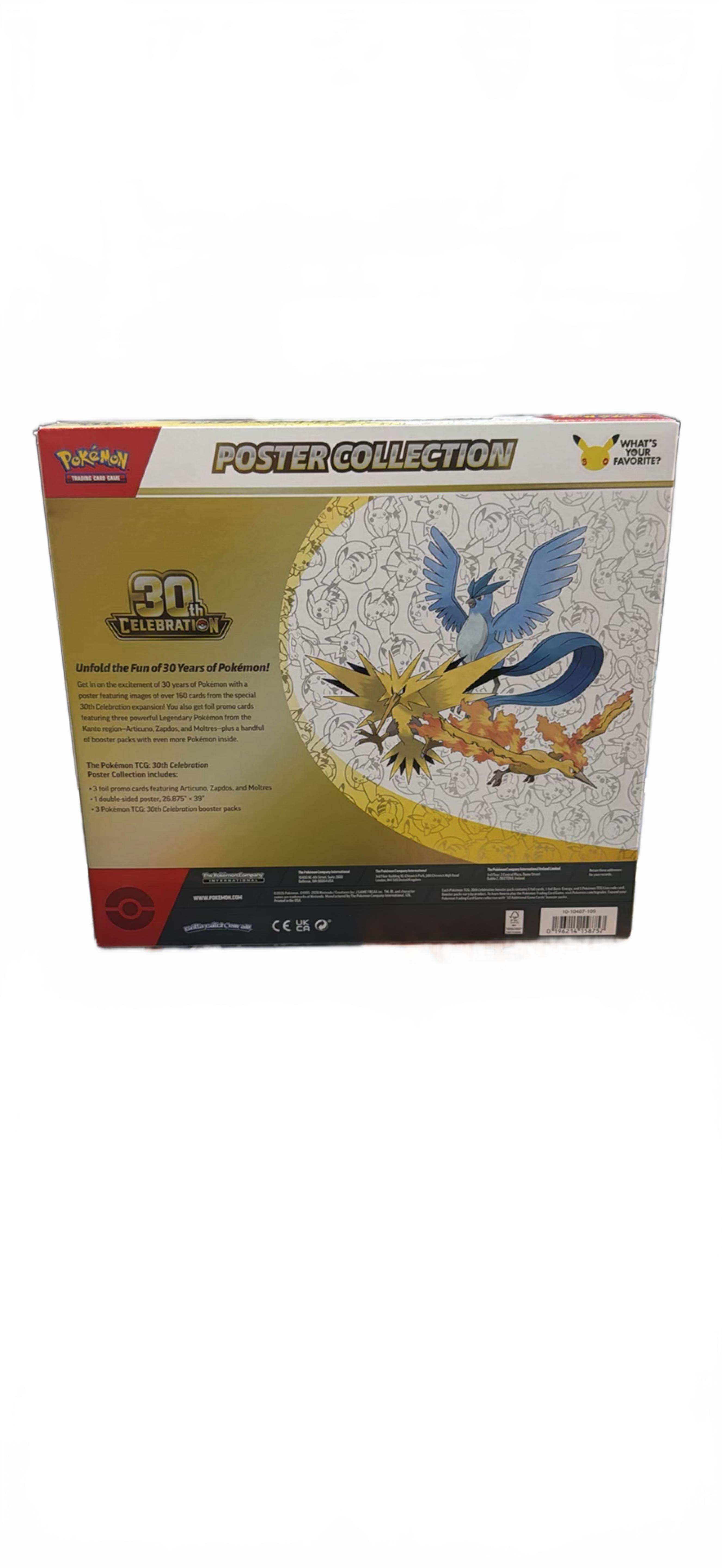 Pokemon 30th Anniversary Poster Collection Collector Box (NA-1437811)