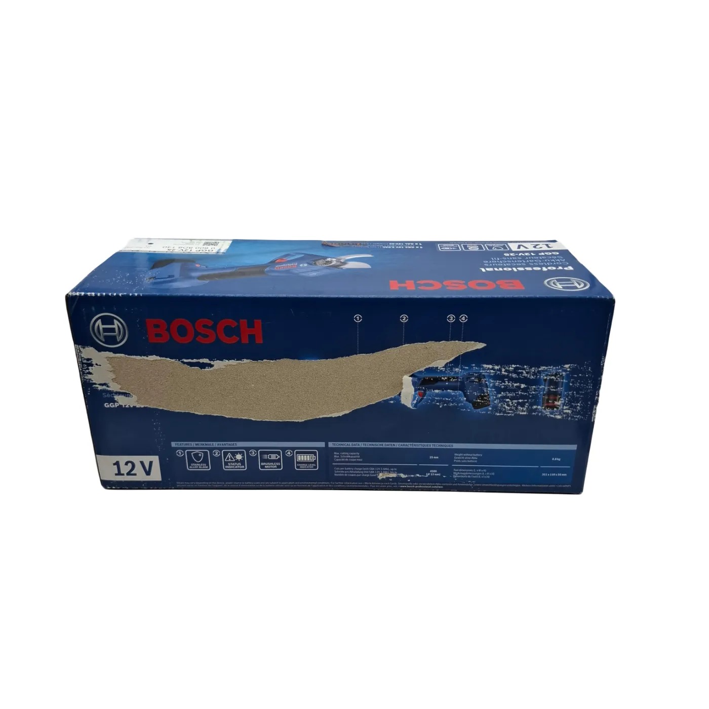 BOSCH CORDLESS SECATEURS GGP 12V-25 In Box With 3.0Ah Battery and Charger (WR 1410153)