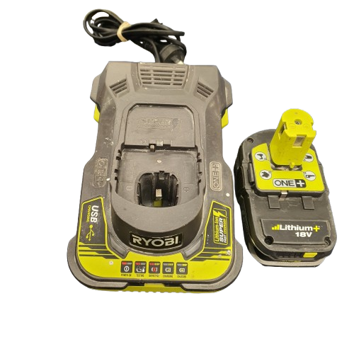 Ryobi Charger RC18150U And RB18L25 Battery Good USED Condition (MR 1429272)