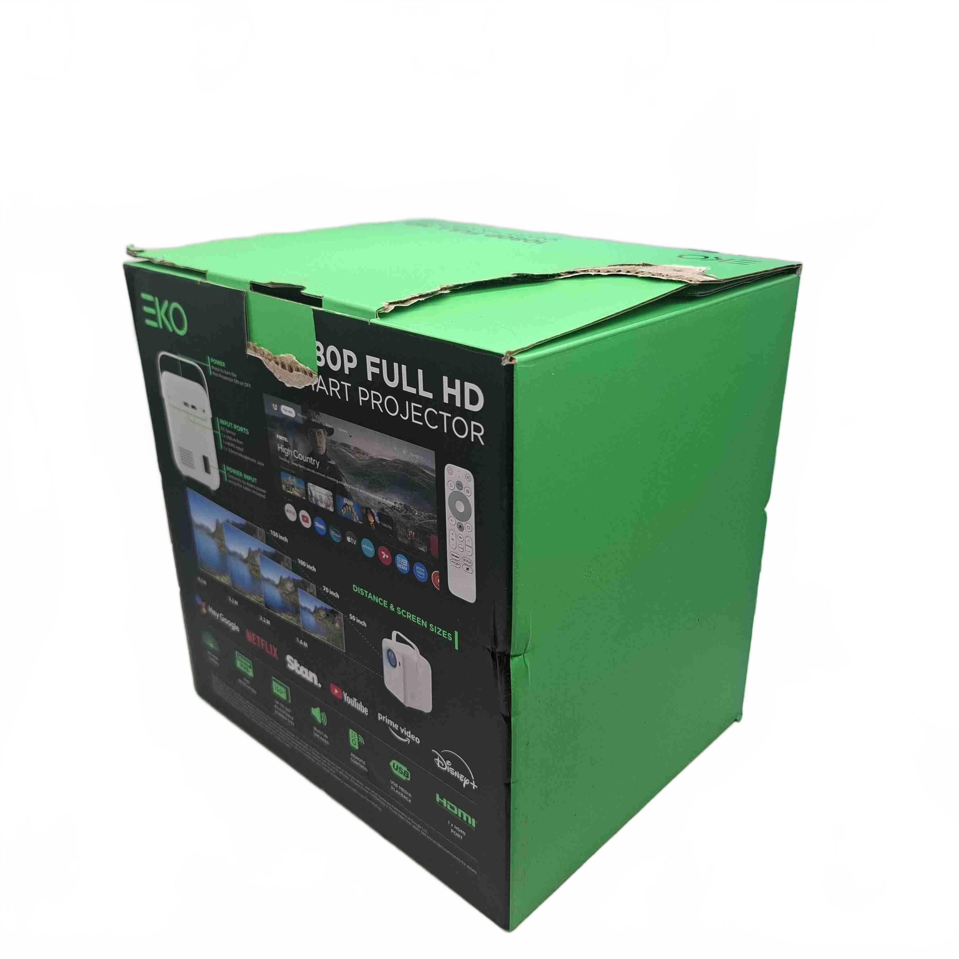 EKO Projector K1080PGP2 White In Box With Power&Remote (WR 1432645)