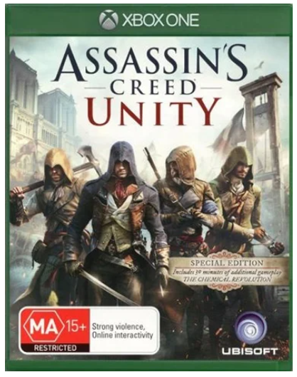 Xbox One Assassin’s Creed Unity, Excellent Condition With Case + Booklet