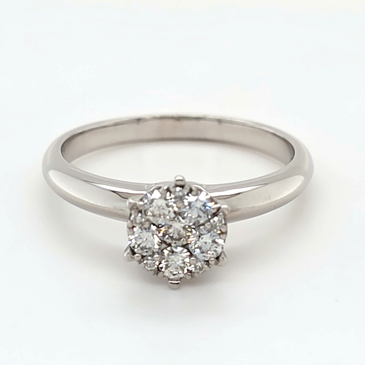 Ladies 9ct White Gold Diamond Ring – Ring Size U (MR1416699) With Valutation