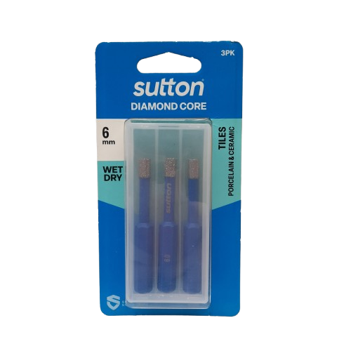 Sutton Blue Diamond Core Drill Bit 6mm 3 Pack (MR)