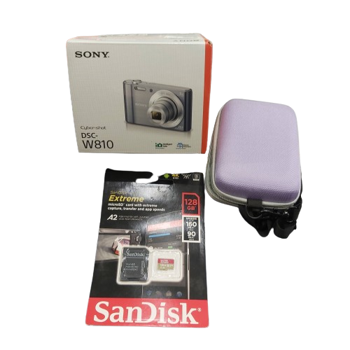 Sony Cybershot DSC-W810 Compact Digital Camera, New In Box, With All Accessories, 128gb SD Card & Carry Bag