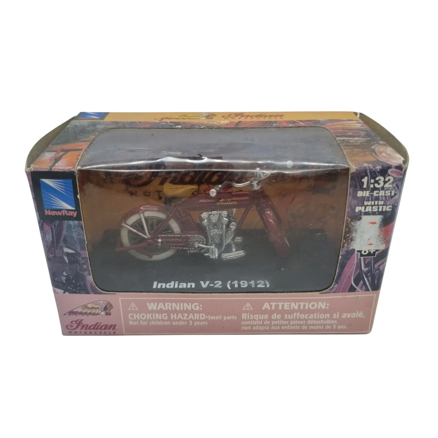 1912 Indian V-2 toy model. Scale 1:32 In Box
