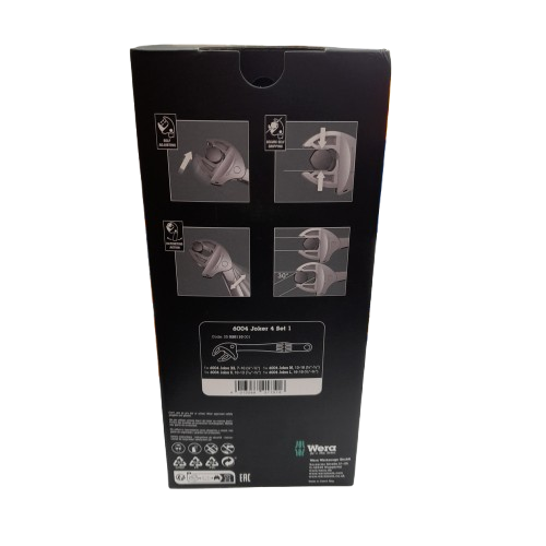 Wera 020110 6004 Joker 4 Set 1 Self-Setting Spanner Set (LN)