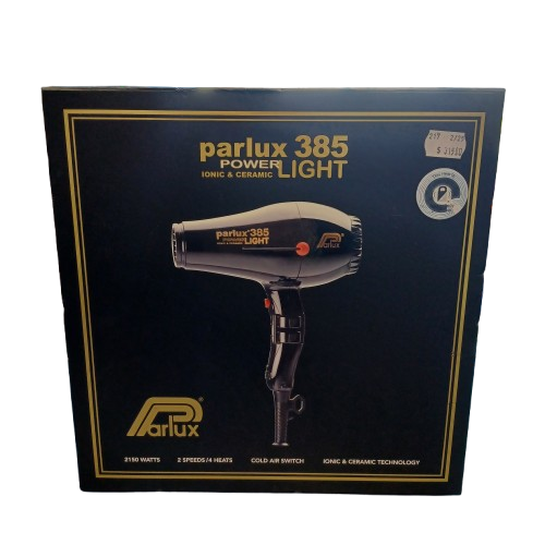 Parlux 385 Powerlight Ionic And Ceramic Hair Dryer Black NEW  in Box ( Box has some marks and scratches )( LE )