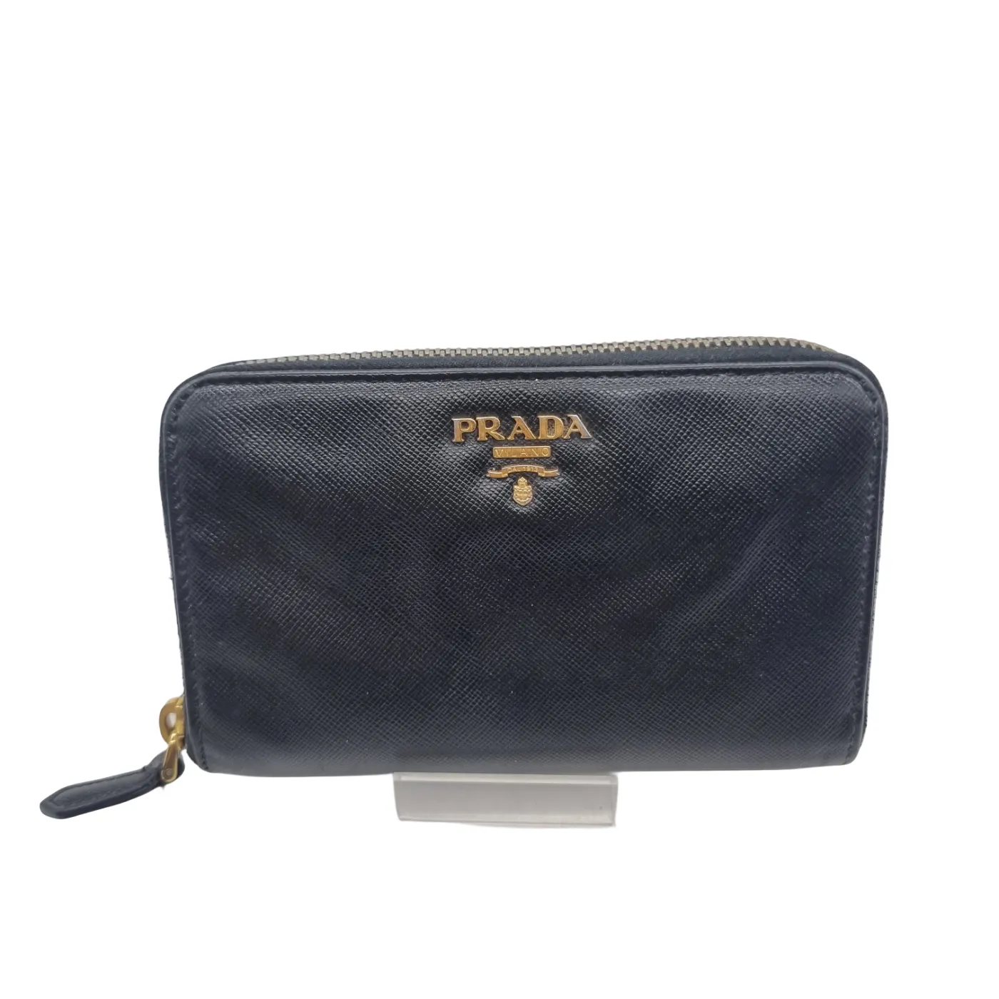Prada Saffiano Leather Zip-Around Wallet with Box (WR 1346533)