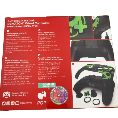 Rematch Wired Controller for Nintendo Switch (1-UP Glow) (Like New) (LN)