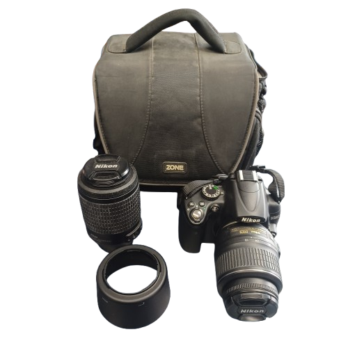 Nikon D5000 DSLR Camera With 18-55mm And 55-200mm Lenses (LE)
