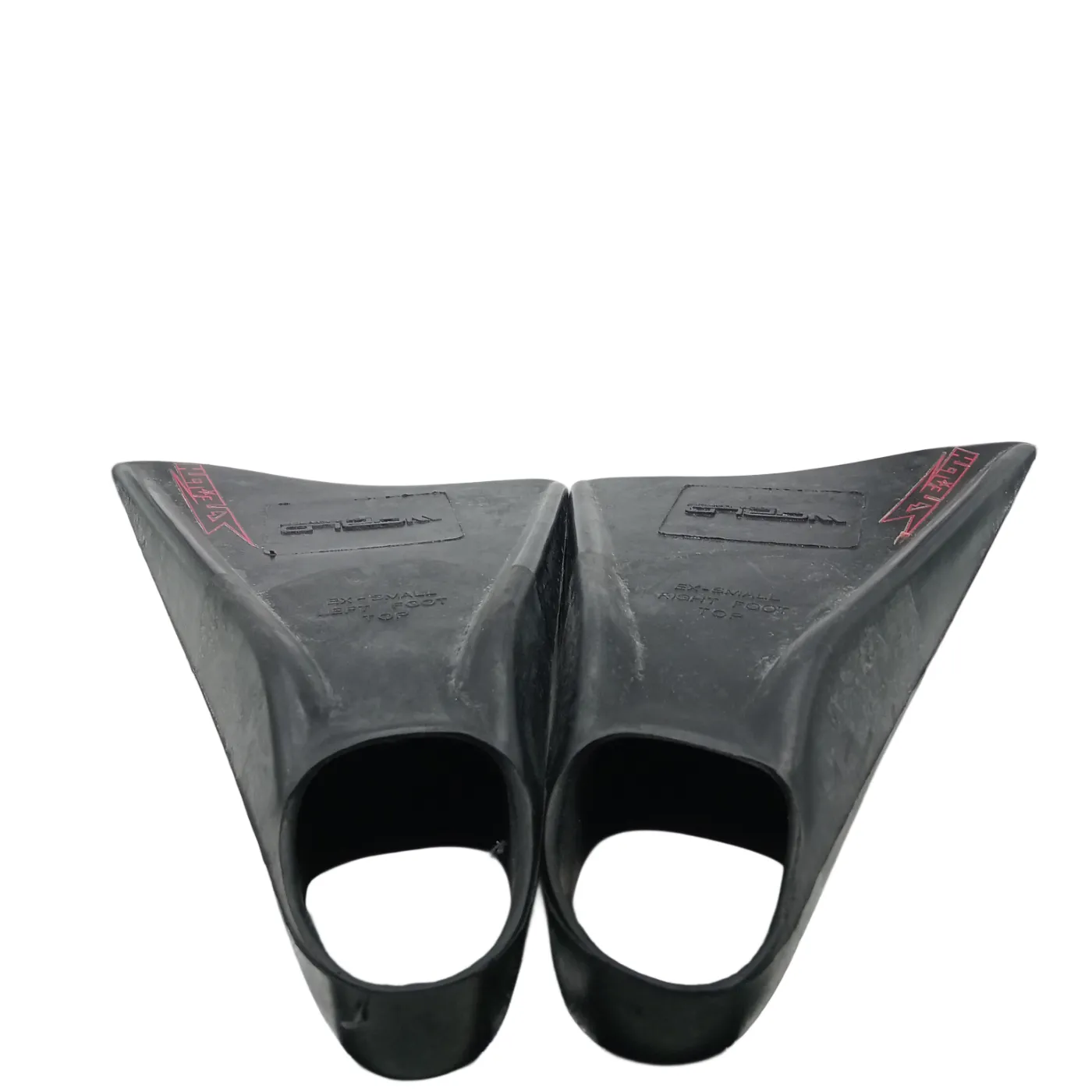 World Bodyboards Flippers Stealth Black + Case (Kids XS) (WR)