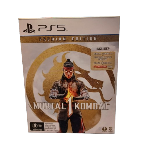 Sony Playstation 5 Mortal Kombat 1 Premium Edition Box, Very Good Condition, With Case, Coin + Collector Box
