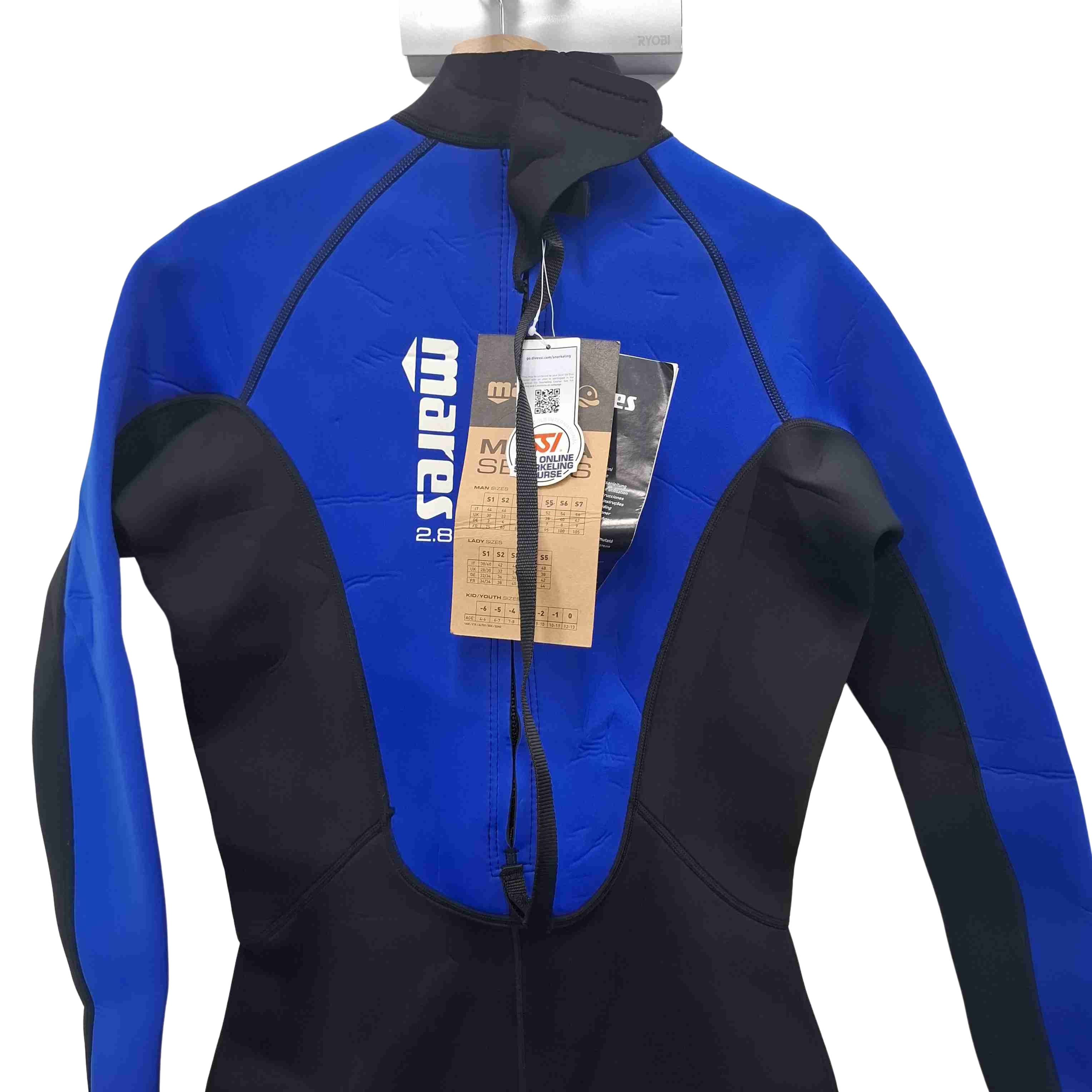 Mares Manta 2.8 Wetsuit Black/Blue Size 5 – New With Tags (WR 1435312)