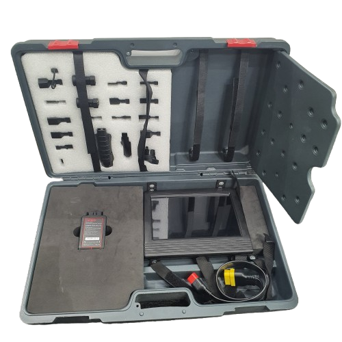 Launch Diagnostic Scanner X431 V+, With DS201 ODB Terminal (Damaged Edge), 14 Adaptors (Missing 4), 12 Patch Leads + Hard Case 2017-2018 Edition (MR 1386315)