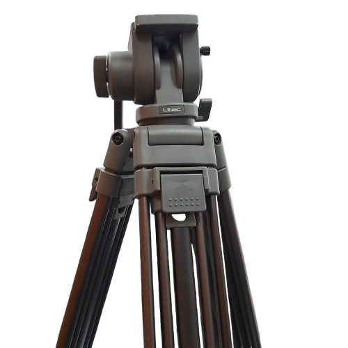 Libec TH-650 DV 2 Stage Tripod, Black/Grey, Good Condition Some Scuffing, With Godox Travel Bag