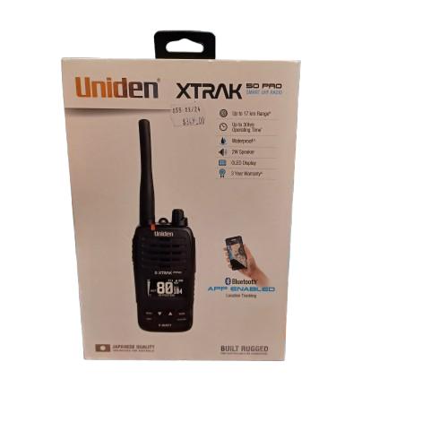 Uniden 5W Waterproof Smart UHF Radio XTRAK50 Pro Black (LE)