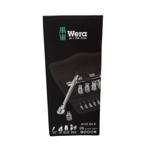Wera 28 Piece Metric 1/4″ Square Drive Ratchet Socket Set Like New In The Box (LN)