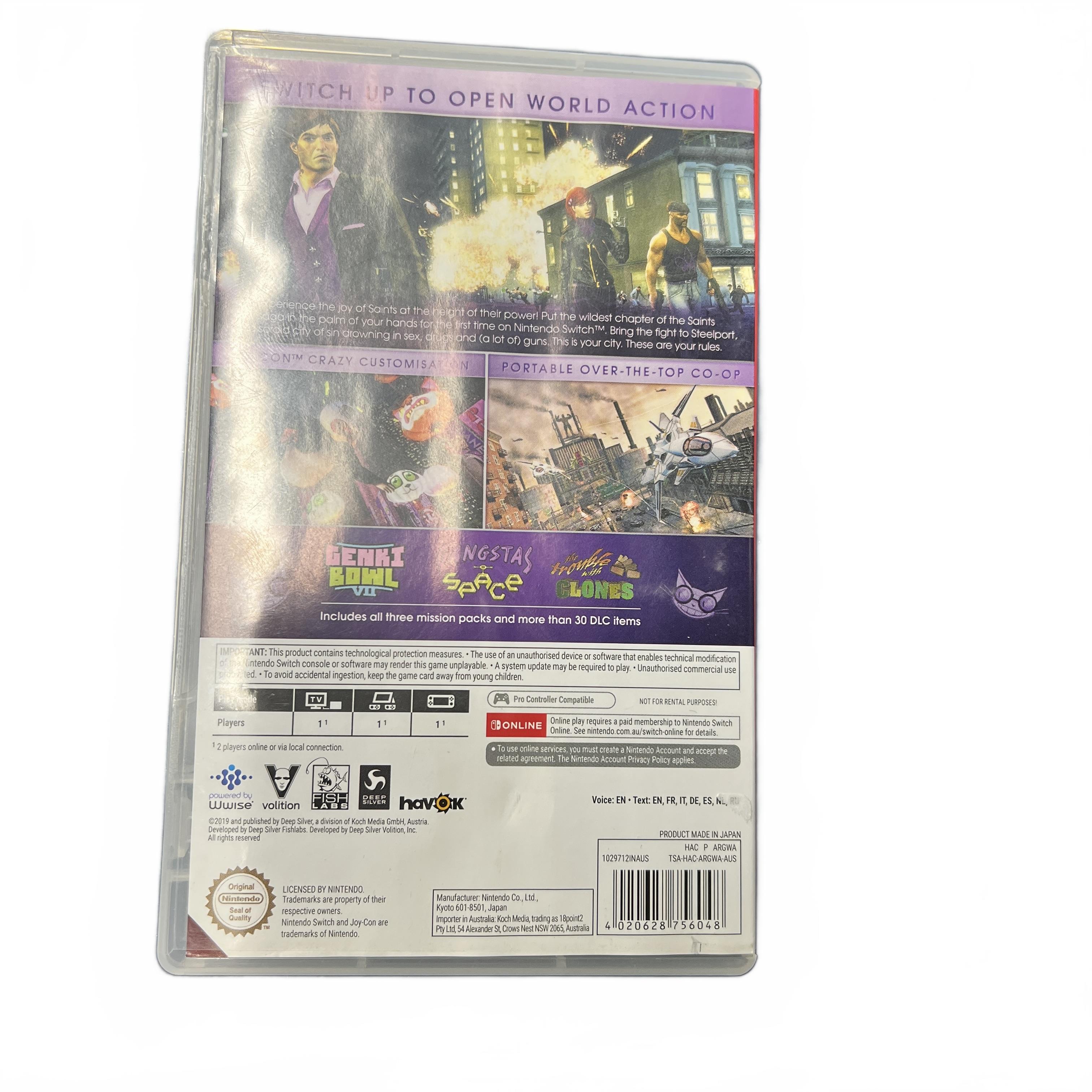Saints Row The Third The Full Package Nintendo Switch (MK)