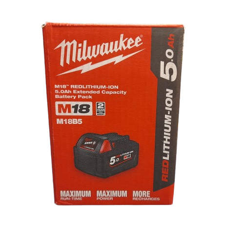 Milwaukee M18B5 18V 5.0Ah Battery in Box (LN)